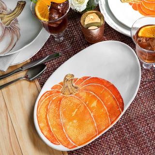 Pumpkins Small Oval Platter