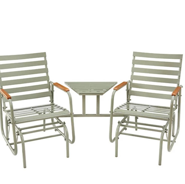 Red Shed Riverside 72.83 in. Double Glider with Table, Green, Sage Green at Tractor Supply Co