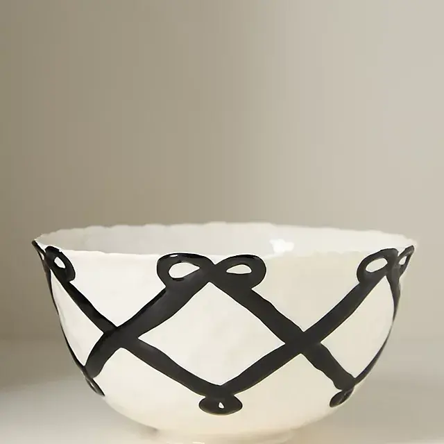 Benedita Bow Ceramic Stoneware Serve Bowl