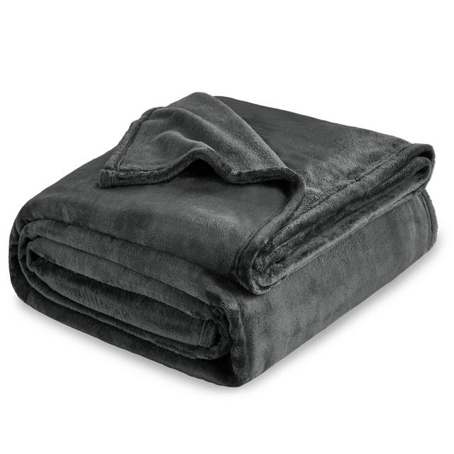 Bedsure Fleece Blankets King Size Dark Grey - Bed Blanket Soft Lightweight Plush Cozy Fuzzy Luxury Microfiber, 108x90 inches