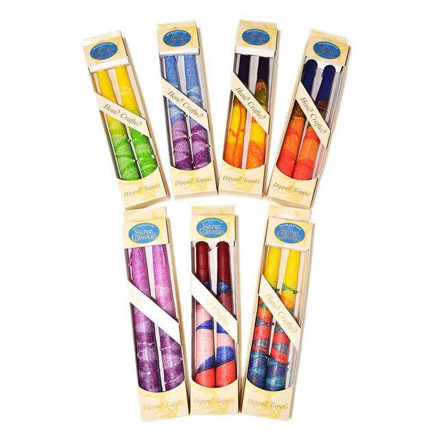 Safed Tapered Shabbat Candles