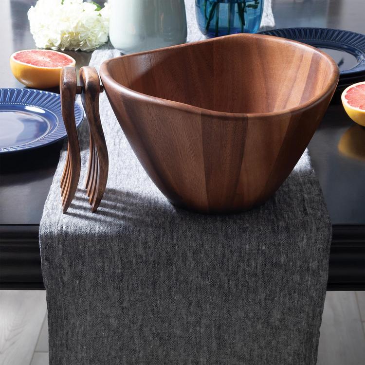 Lipper, Acacia Wave Serving Bowl Zola