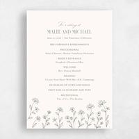 Beige Wedding Program - Durham