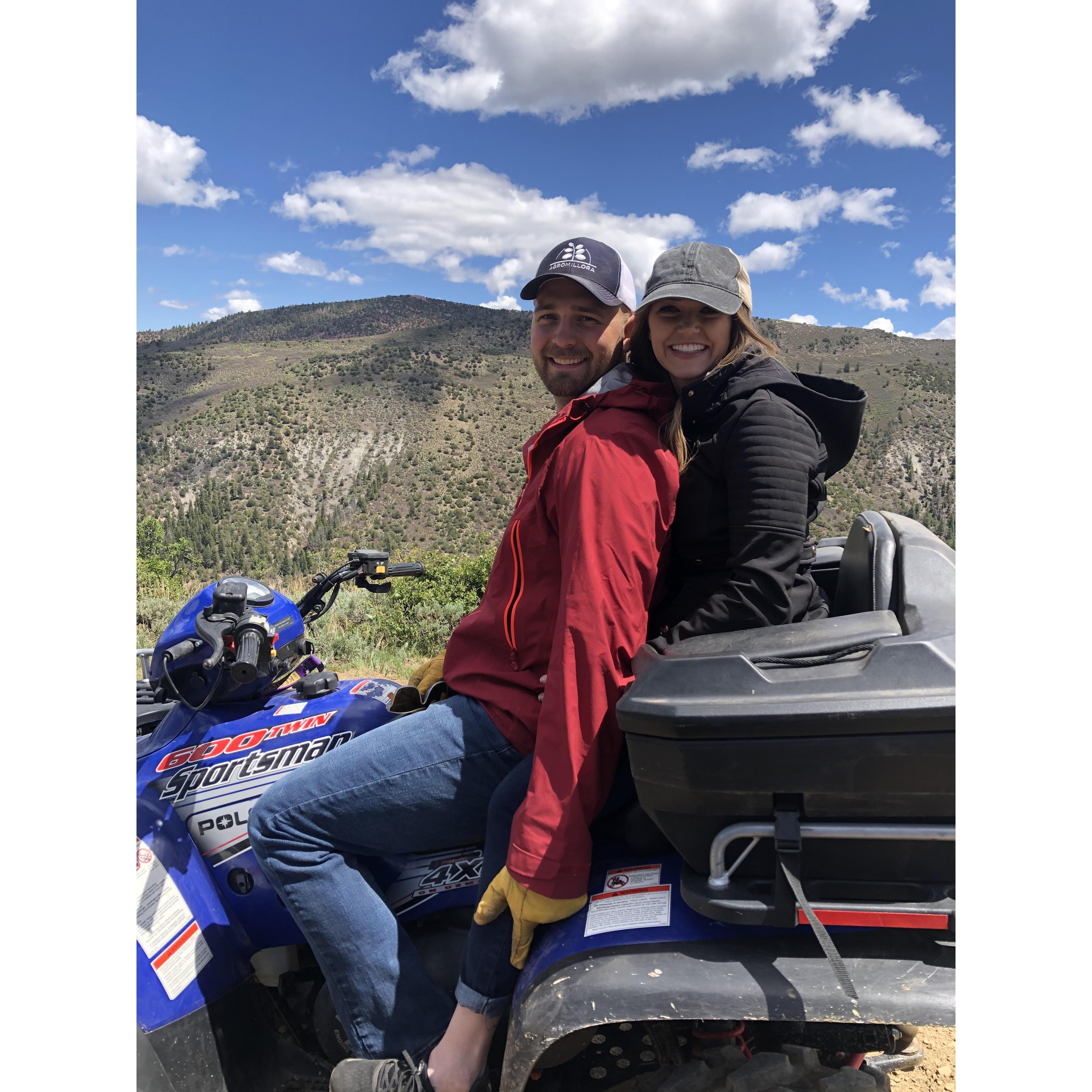 Four-wheeling in the Colorado Mountains.