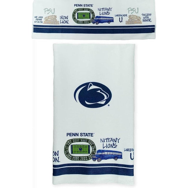 Magnolia Lane Penn State University Big 10 Kitchen Hand Towel PSU Campus Icons- Reusable Cleaning Cloth- Microfiber Texture, Super Absorbent- Ideal for Student, Alumni, Housewarming