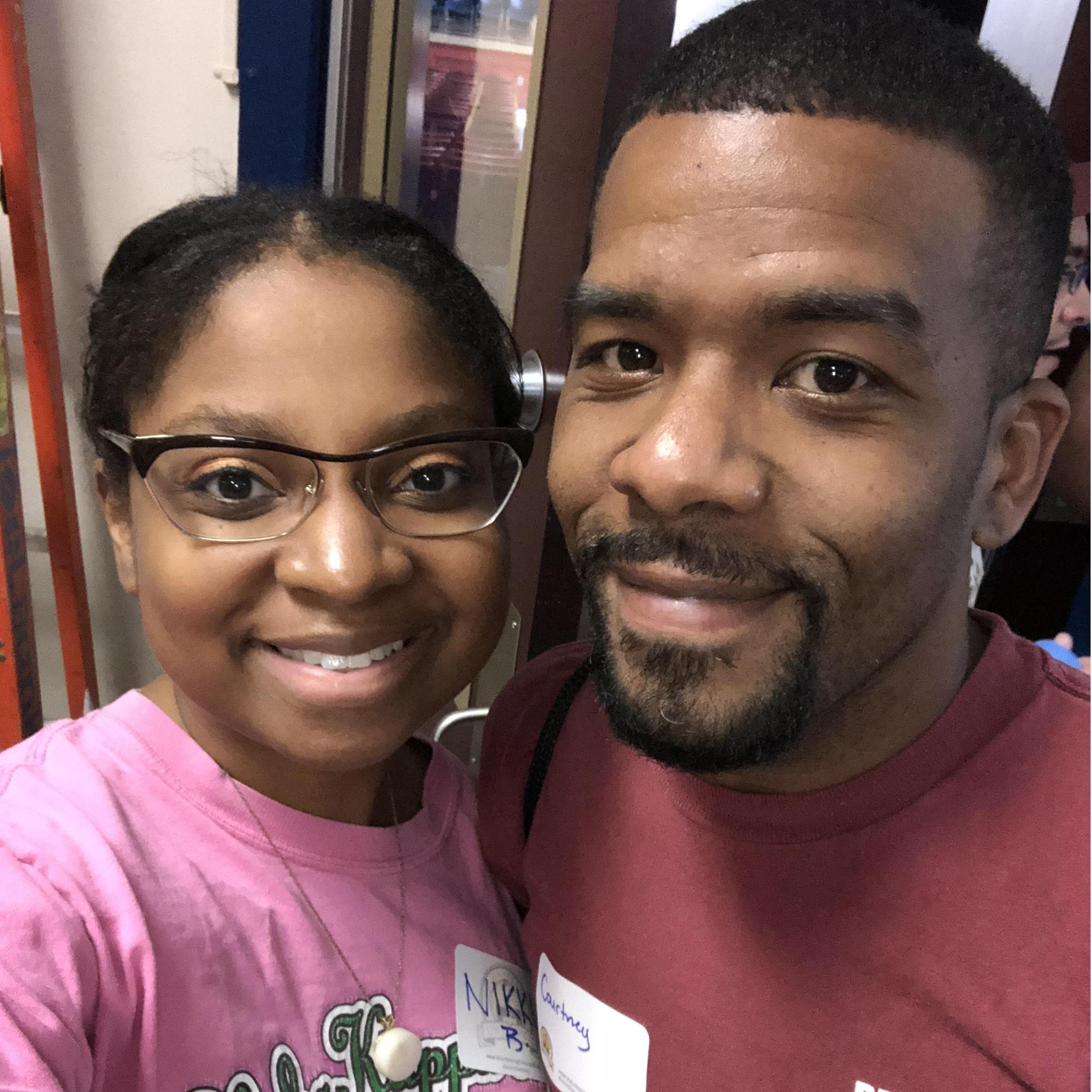 Volunteering at Frederick Douglass High School (Courtney's alma mater) with Volunteering Untapped.