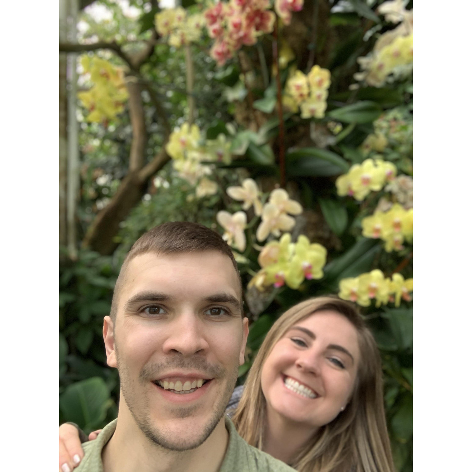 February 16, 2020: Madison visited Joel in New York and they joined their good friend and usher, Teddy, at the Bronx Botanical Garden with his partner to see Jeff Leatham's Kaleidoscope Orchid Show!