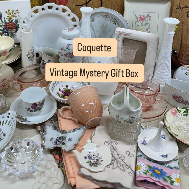 Vintage Coquette Mystery Gift Box: Soft Tone French Cottage Home Decor
