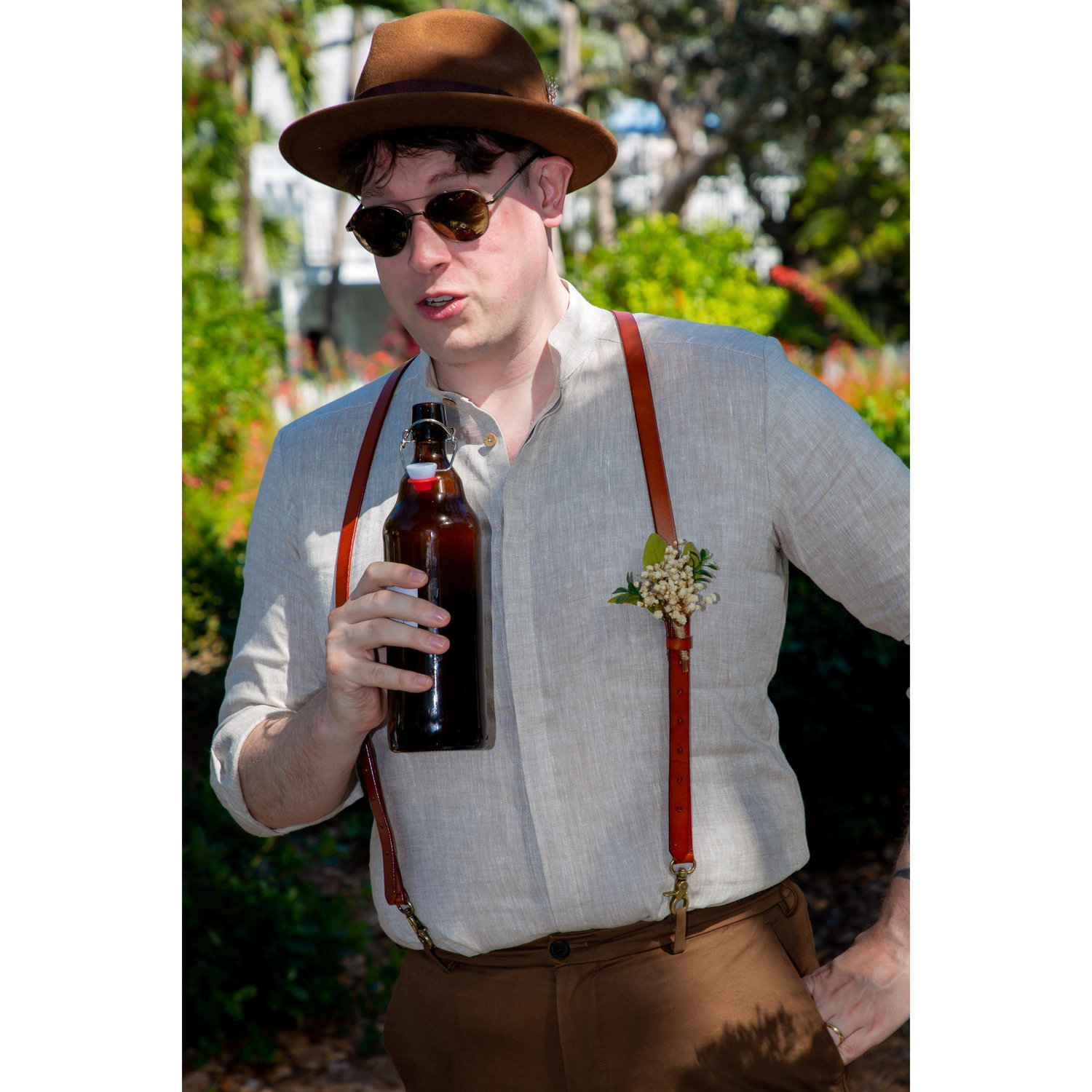 Now for the fun part - the unveiling of Diedrich Apple Mead (he's obviously in his element here)