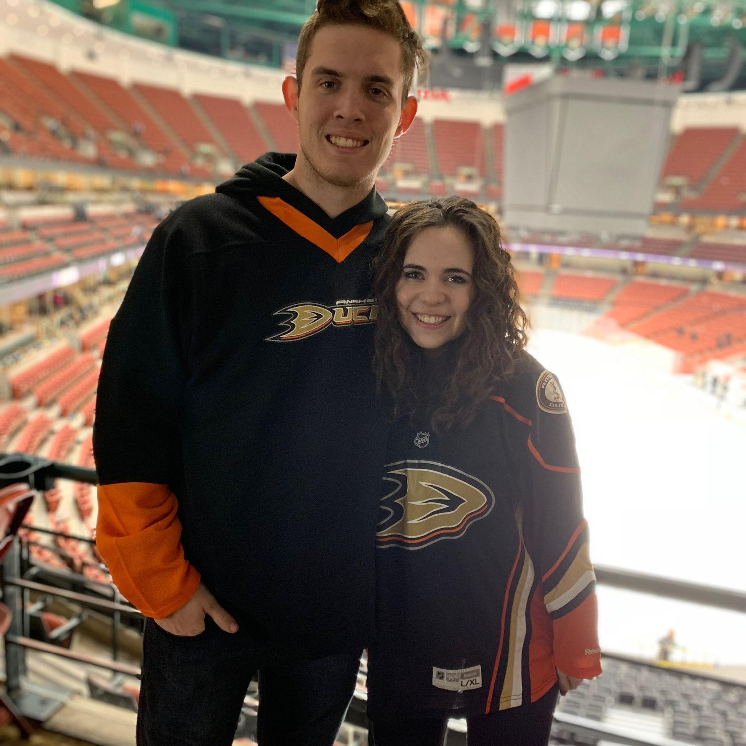 Our 1st Ducks game.