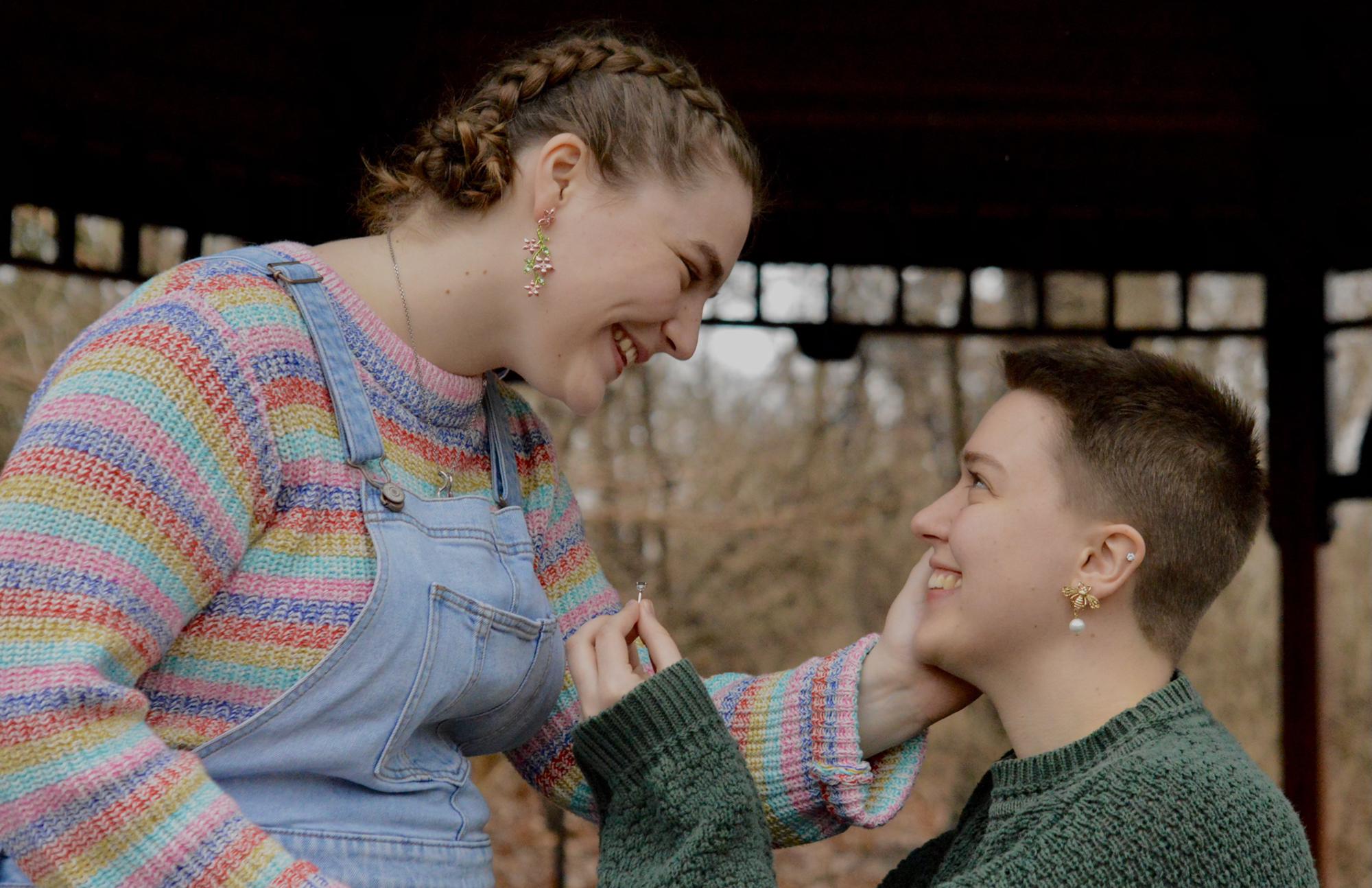 Thanks to Aubrey for our rainbow engagement photo shoot