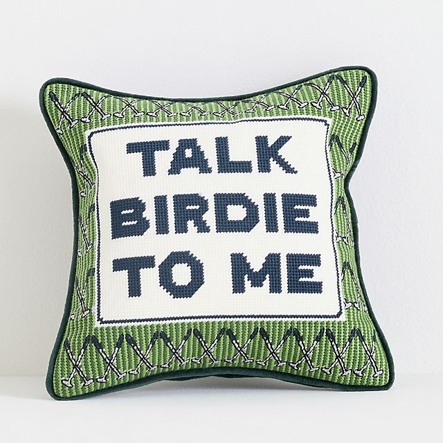 Furbish Studio Game Day Petite Needlepoint Pillow