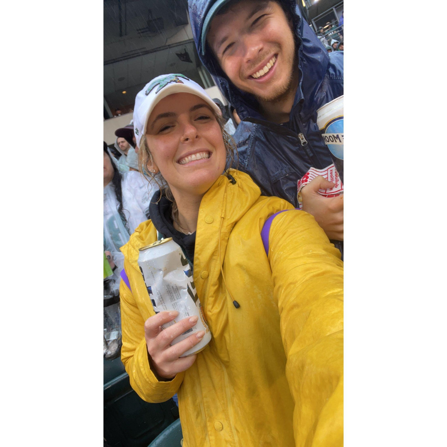 Sean's first Eagles game! It poured the whole time and Karly couldn't find the Uber for 45 minutes... but the Eagles won! (October 2022)