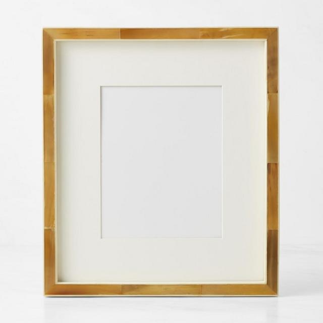Horn and Bone Picture Frame, Light, 8" X 10"