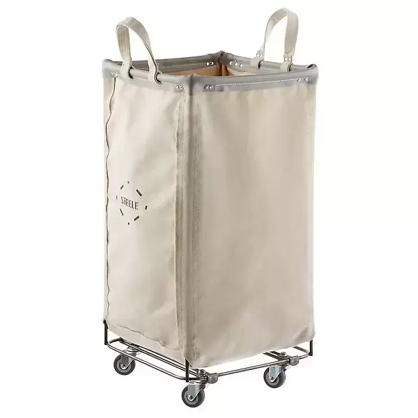 Steele Canvas Squared Steele Canvas Sorting Hamper Natural/Grey