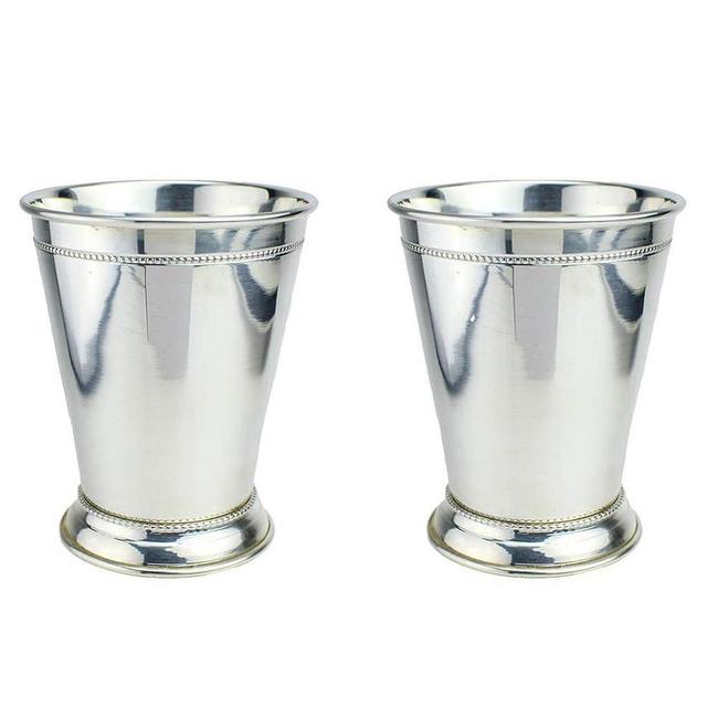 Prince of Scots 100% Pure Copper Mint Julep Cup with Pure Silver Plate (Set of 2)