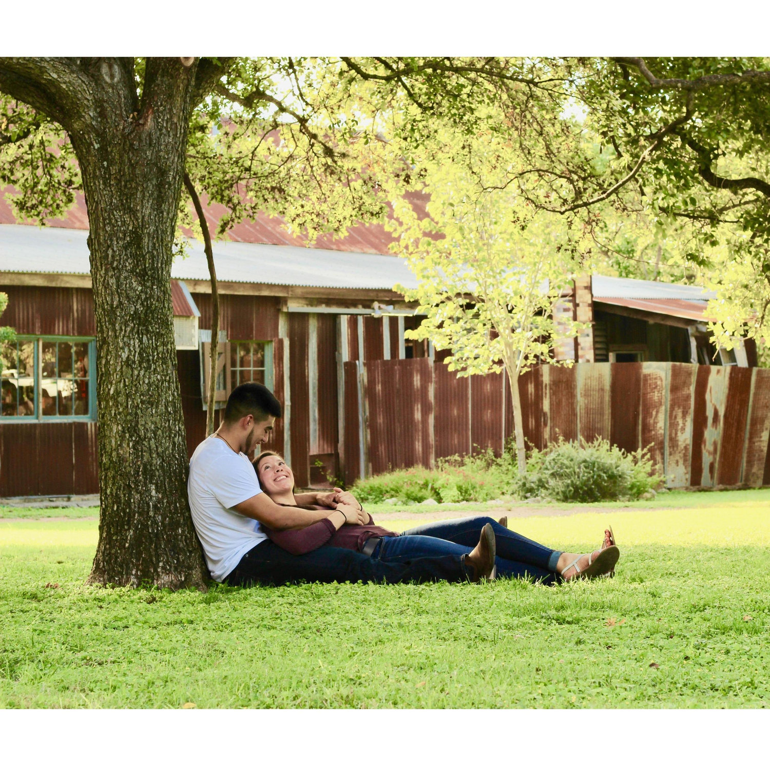 During their 1 year anniversary photoshoot in Gruene