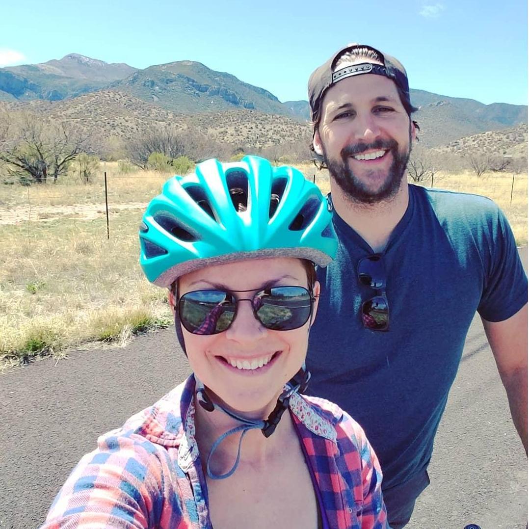 Riding Bikes in our new neighborhood in Sierra Vista.