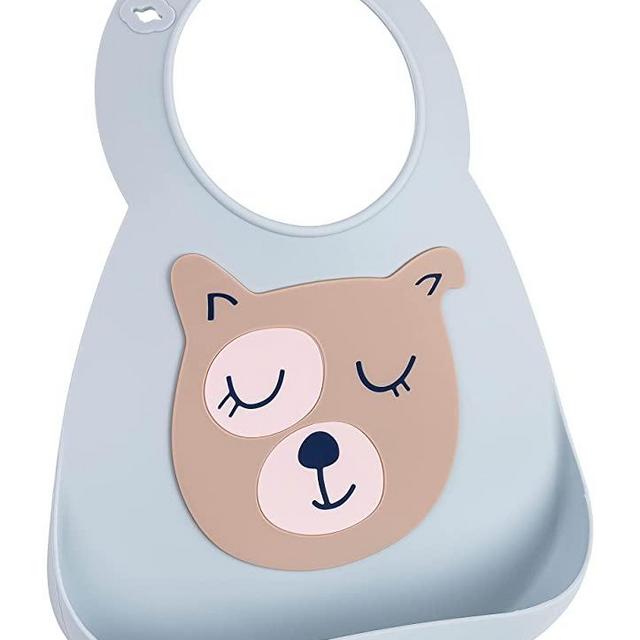 Silicone Baby Bib by ABBY&FINN, Waterproof, BPA Free Silicone, Easy Wipe Clean, For Baby & Toddler, Baby Boy, Baby Girl