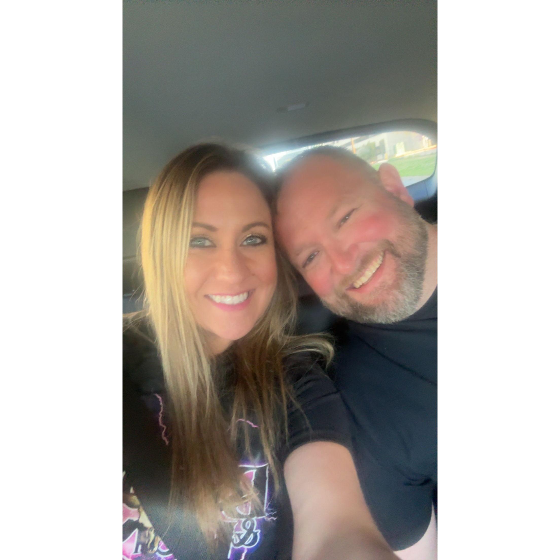 On our way to Brooks n' Dunn for Mike's 42nd Birthday!