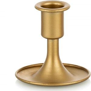 Candlestick Holders Taper Candle Holders, Romadedi Gold Candle Stick Candle Holder for Table Centerpiece, Wedding Reception, Festive Christmas Mantel Decoration or Home Decor, Set of 2