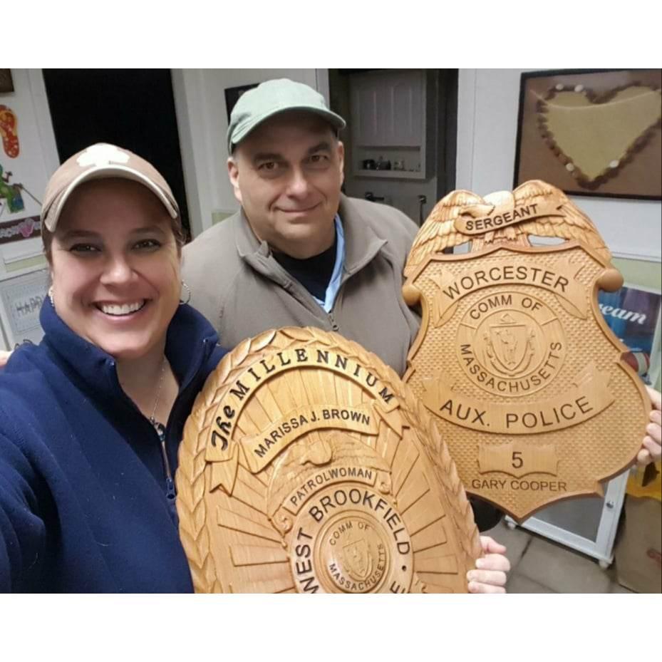 Our wooden replica police badges