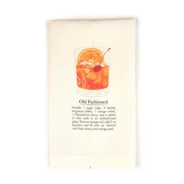 Old Fashioned Cocktail Tea Towel