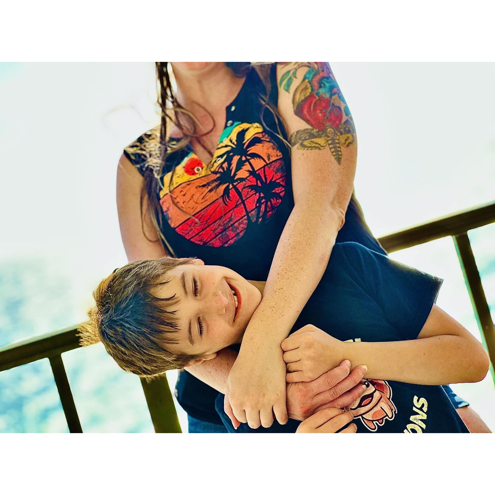 Watching the sunrise and sunset from the high-rise condo they stayed at on the beach was incredible each day!