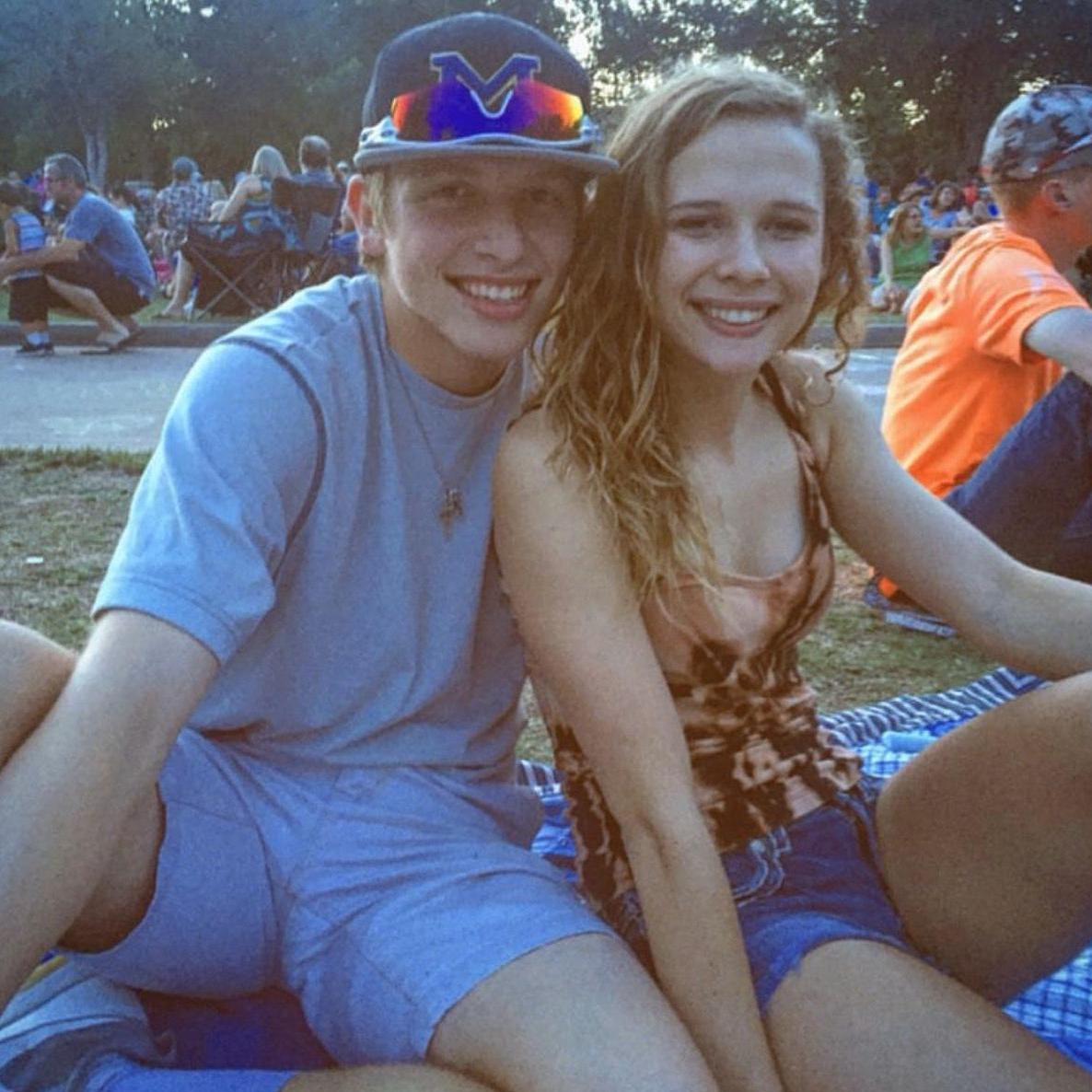Our first summer lawn concert. We are 15 and 17 here! (lil babies)