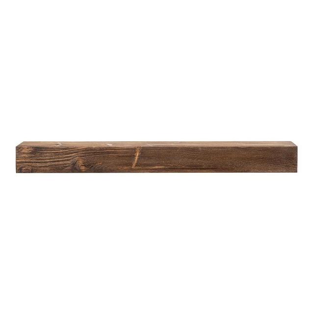 Mantels Direct Vail Rustic Wood Mantel Shelf in Rustic Provincial Finish - 60 Inch Wide x 6 Inch High | Handcrafted and Milled in The USA by Mantels Direct