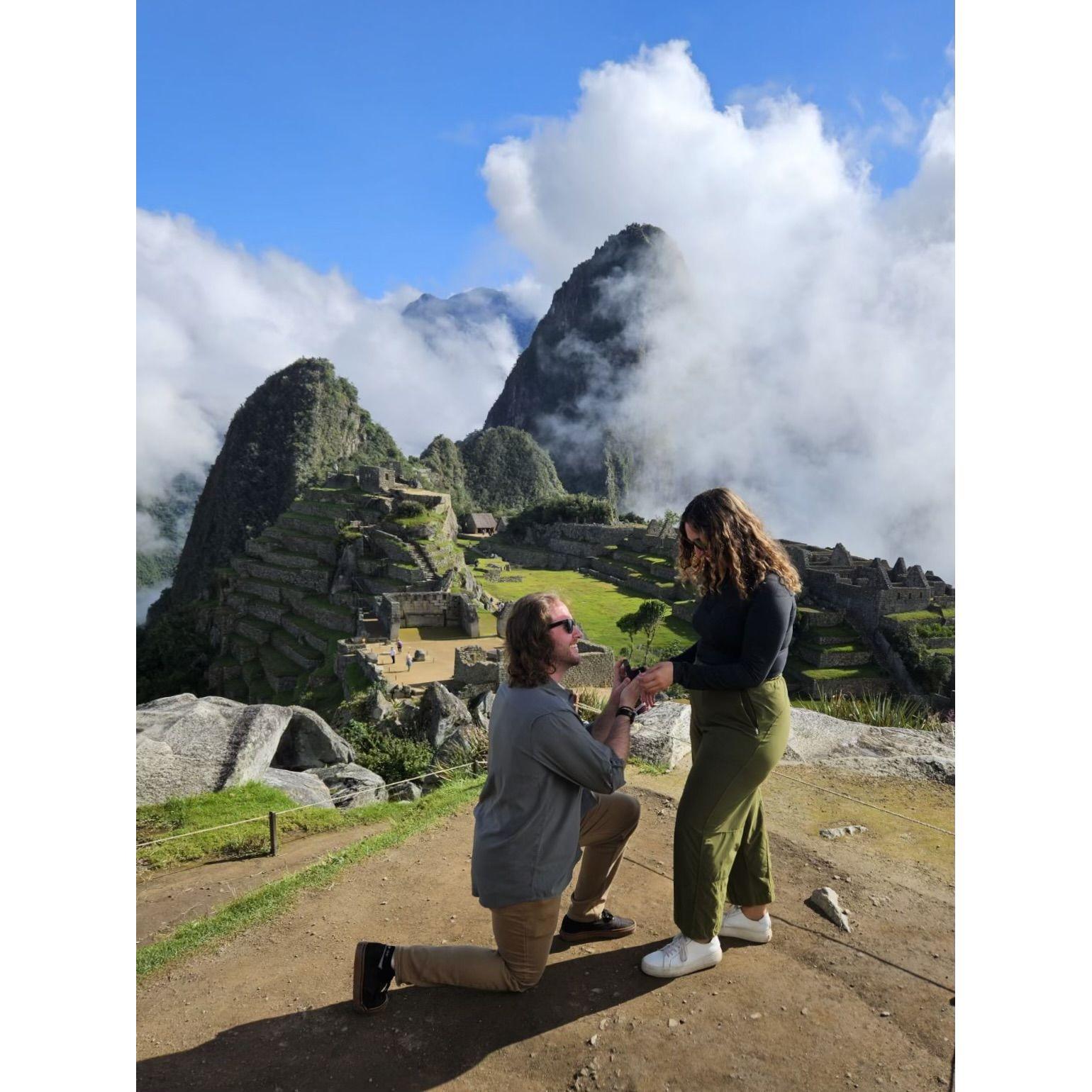 Jack proposing at the top of Machu Picchu! '24
