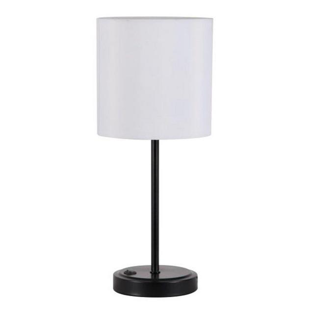 Mainstays Black Metal Grab and Go Stick Lamp with USB Port