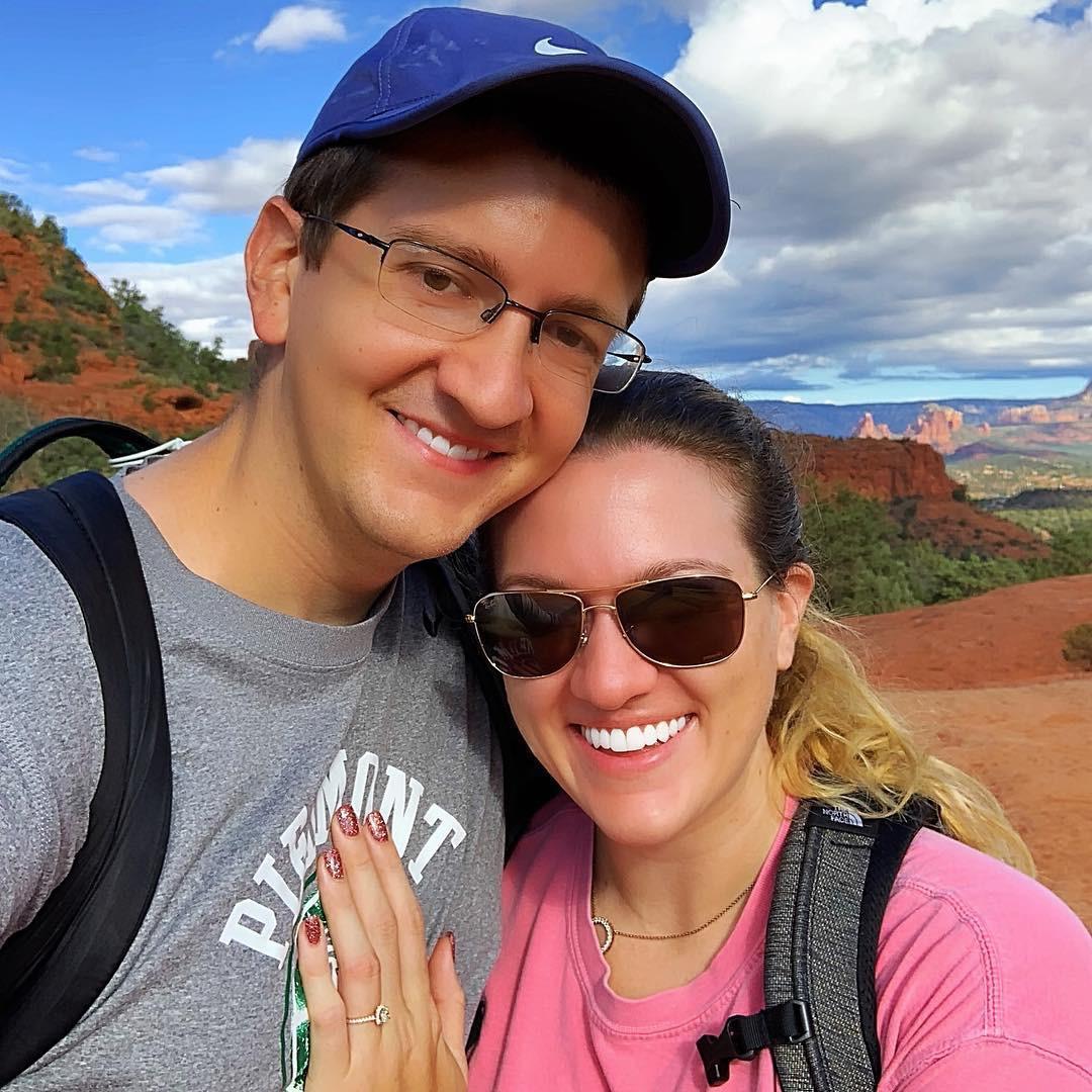 Aaron proposed on the Broken Arrow Trail in Sedona, AZ.