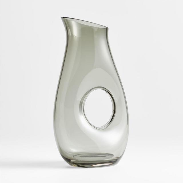 Ona Large Smoked Glass Pitcher