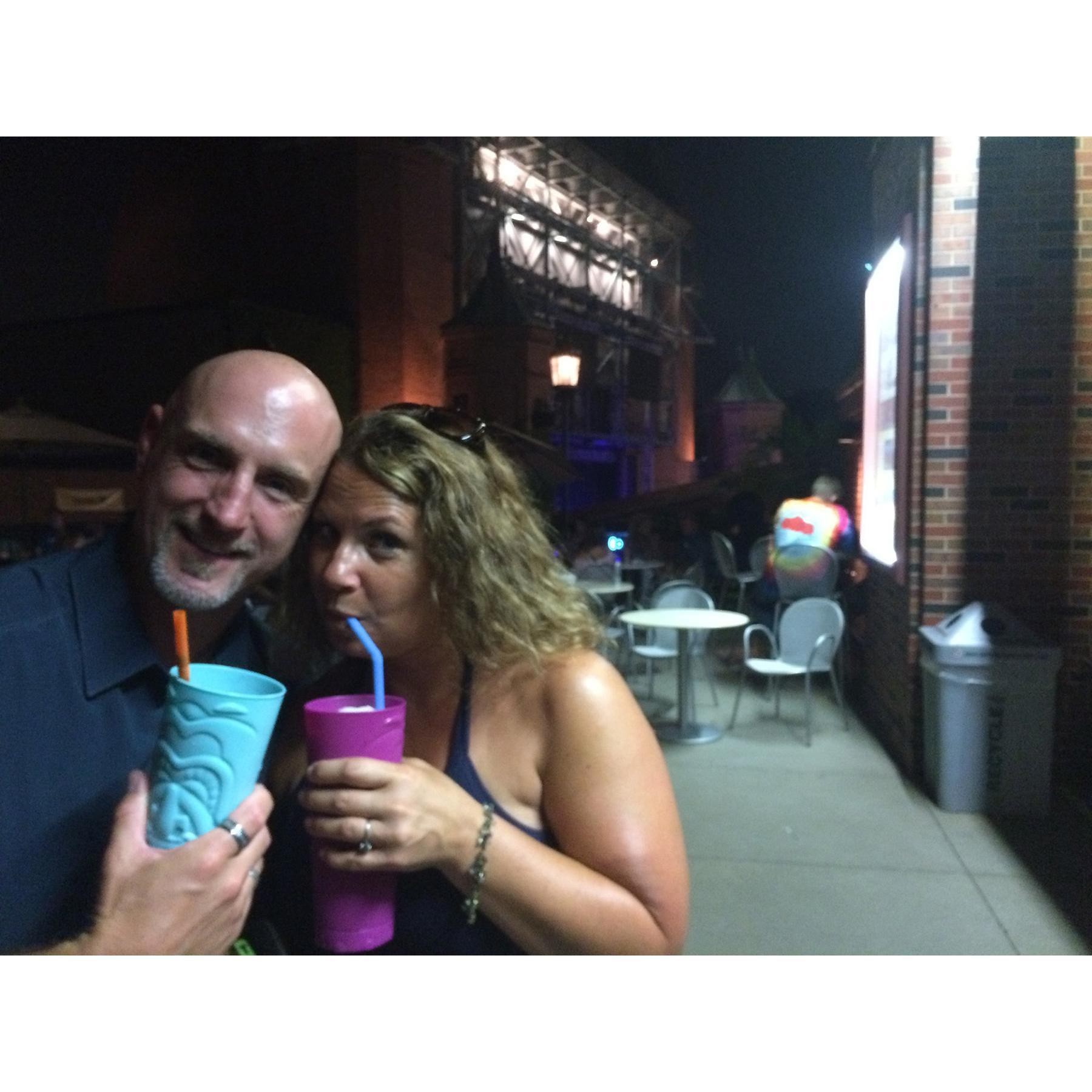 Sipping on some tiki drinks pre-Boston concert in Kansas City. The Starlight Theater is an amazing venue.