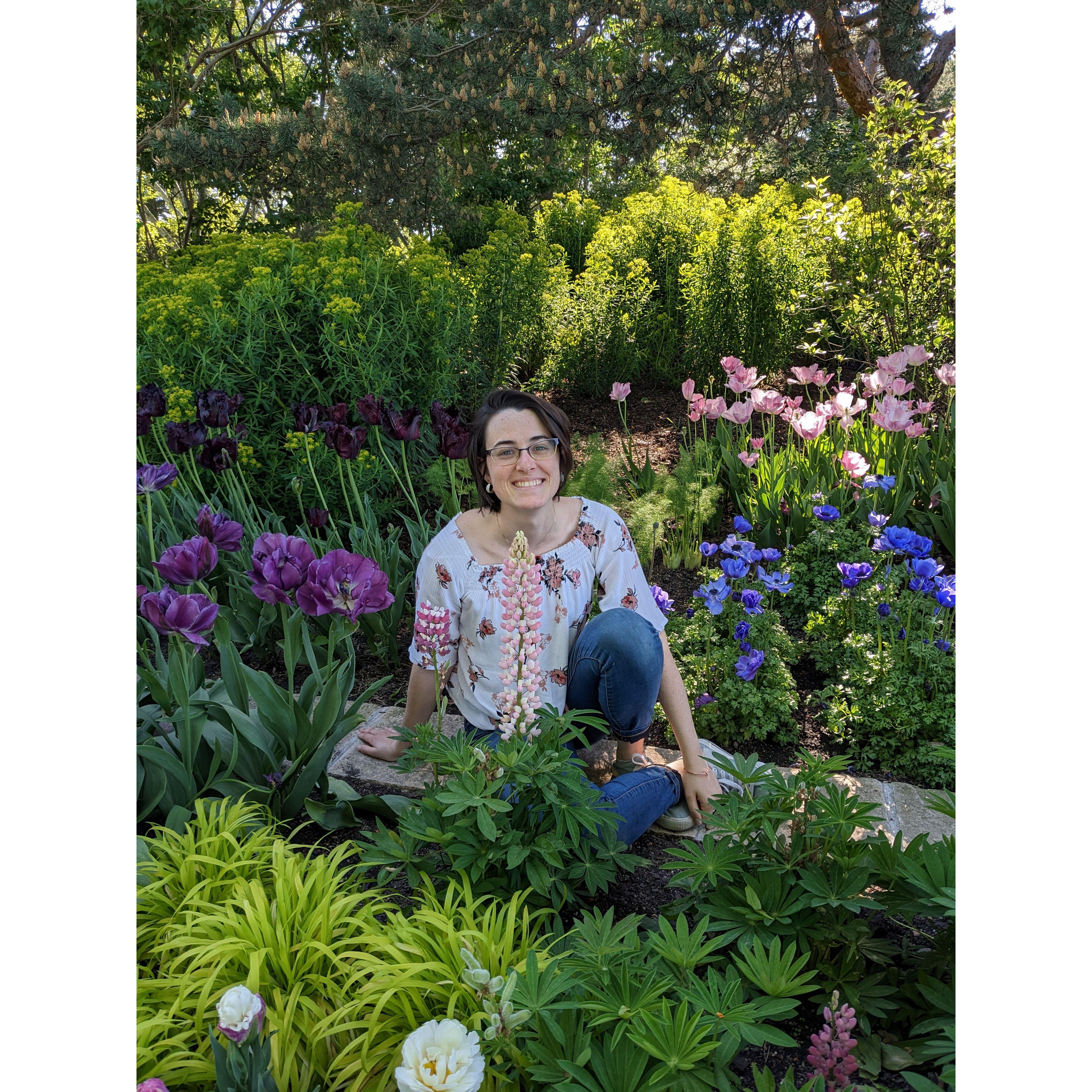 botanical gardens. a year before we got engaged in them