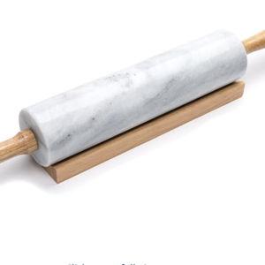 French Kitchen Marble Rolling Pin with Stand Crate and Barrel