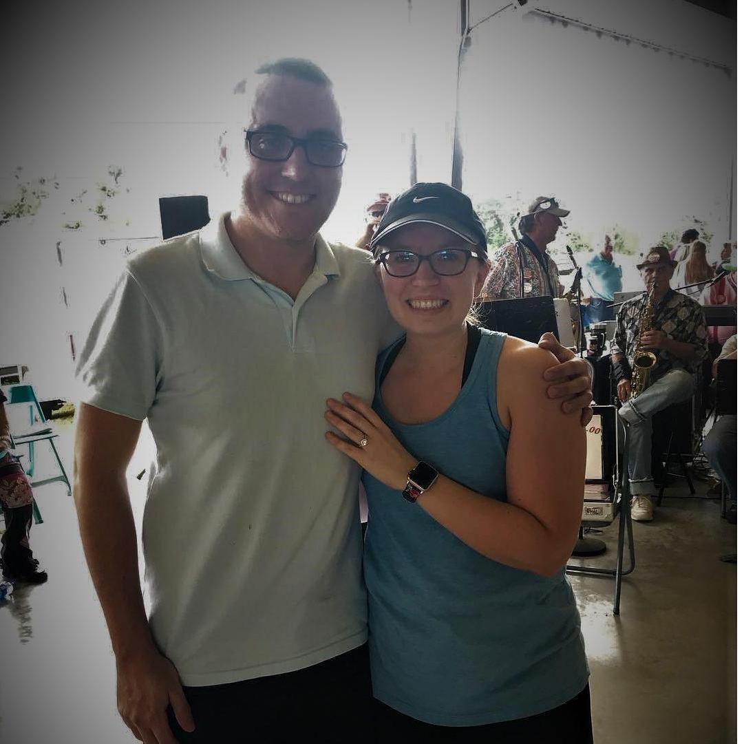 Right after Dan proposed, in front of the polka band.