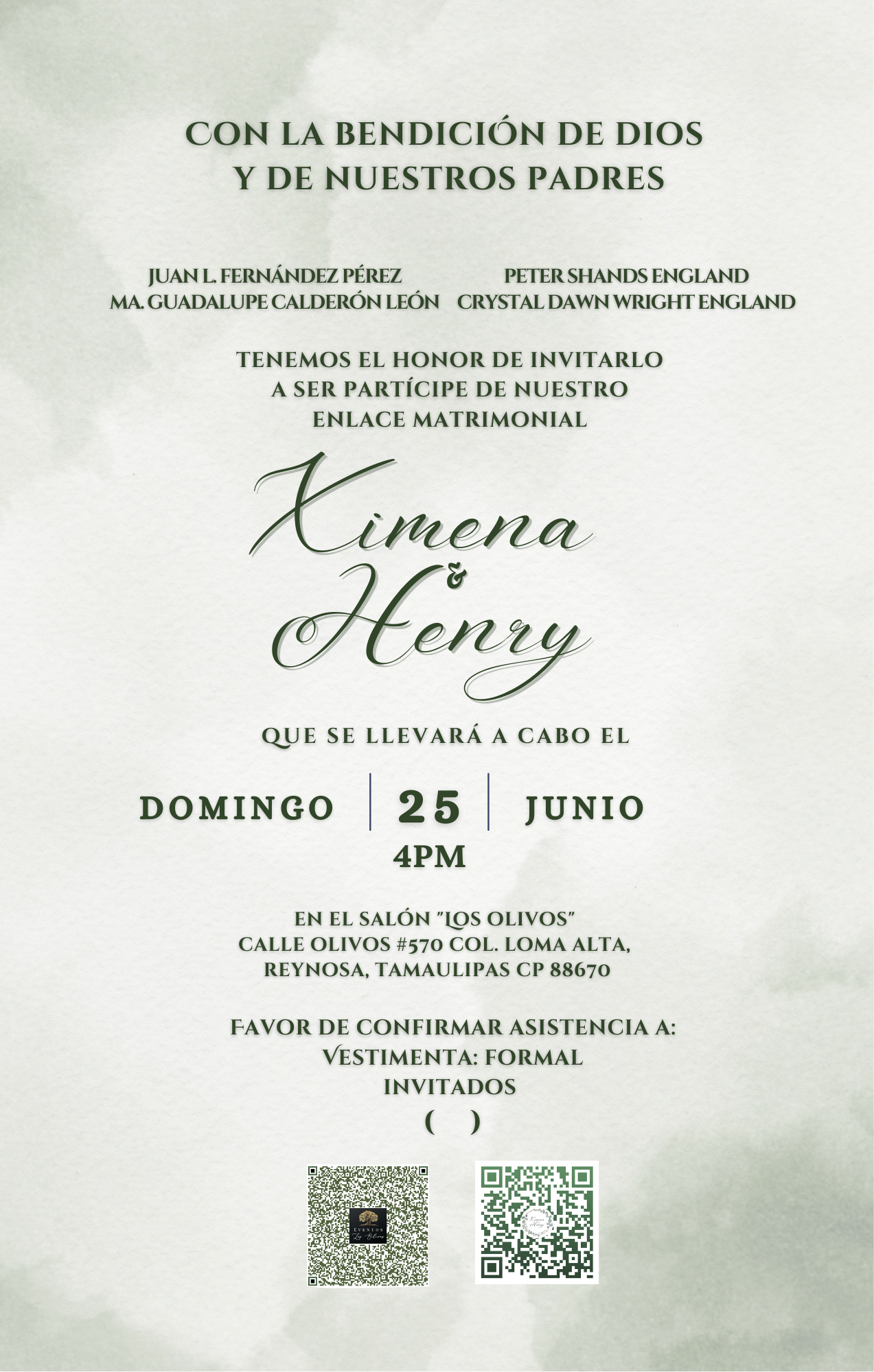 The Wedding Website of Ximena Fernández and Henry England