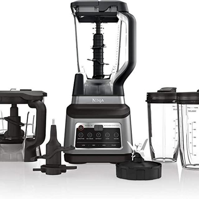 Ninja BN801 Professional Plus Kitchen System with Auto-iQ, and 64 oz. max liquid capacity Total Crushing Pitcher, in a Black and Stainless Steel Finish