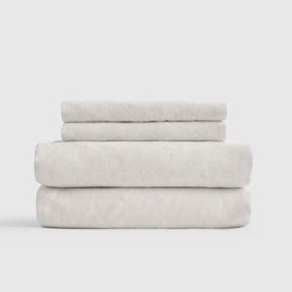European Linen Sheet Set - Sand/Queen/With Flat Sheet