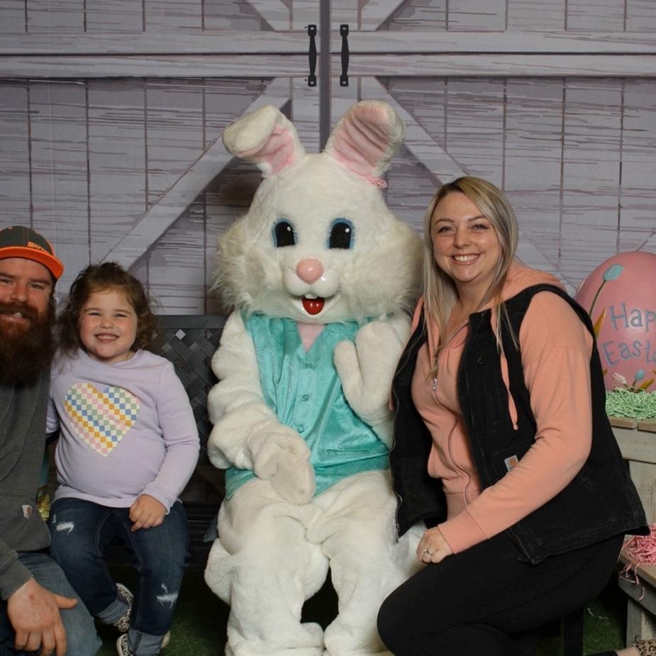 We took McKenna to see the Easter bunny!