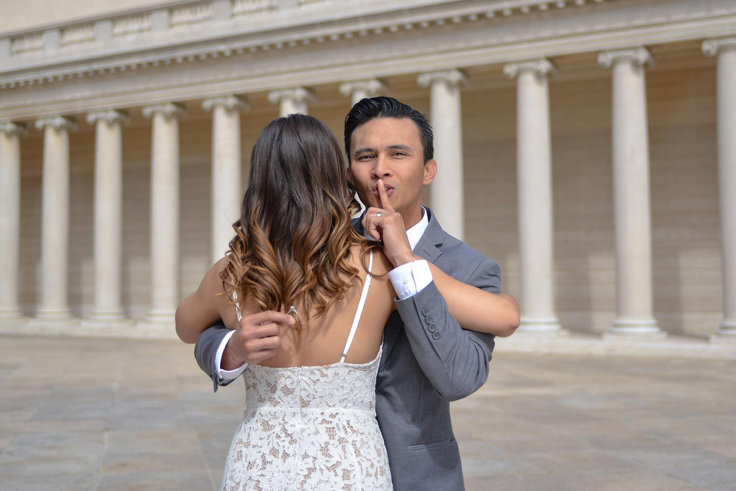 Engagement photo shoot at the Legion of Honor