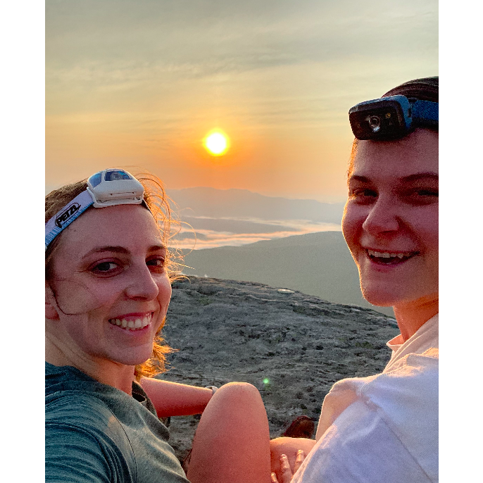Camels Hump Peak - 2021 right after we got engaged!