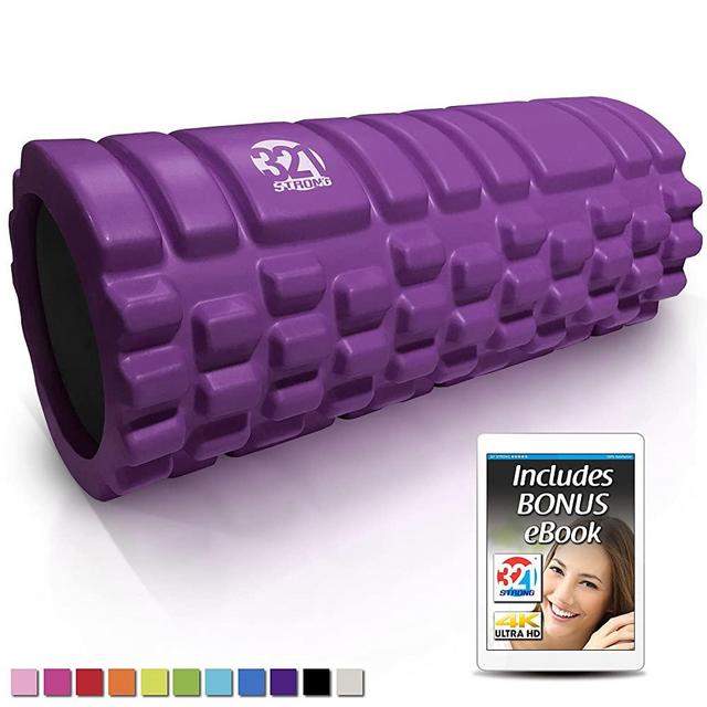 321 STRONG Foam Roller - Medium Density Deep Tissue Massager for Muscle Massage and Myofascial Trigger Point Release, with 4K eBook