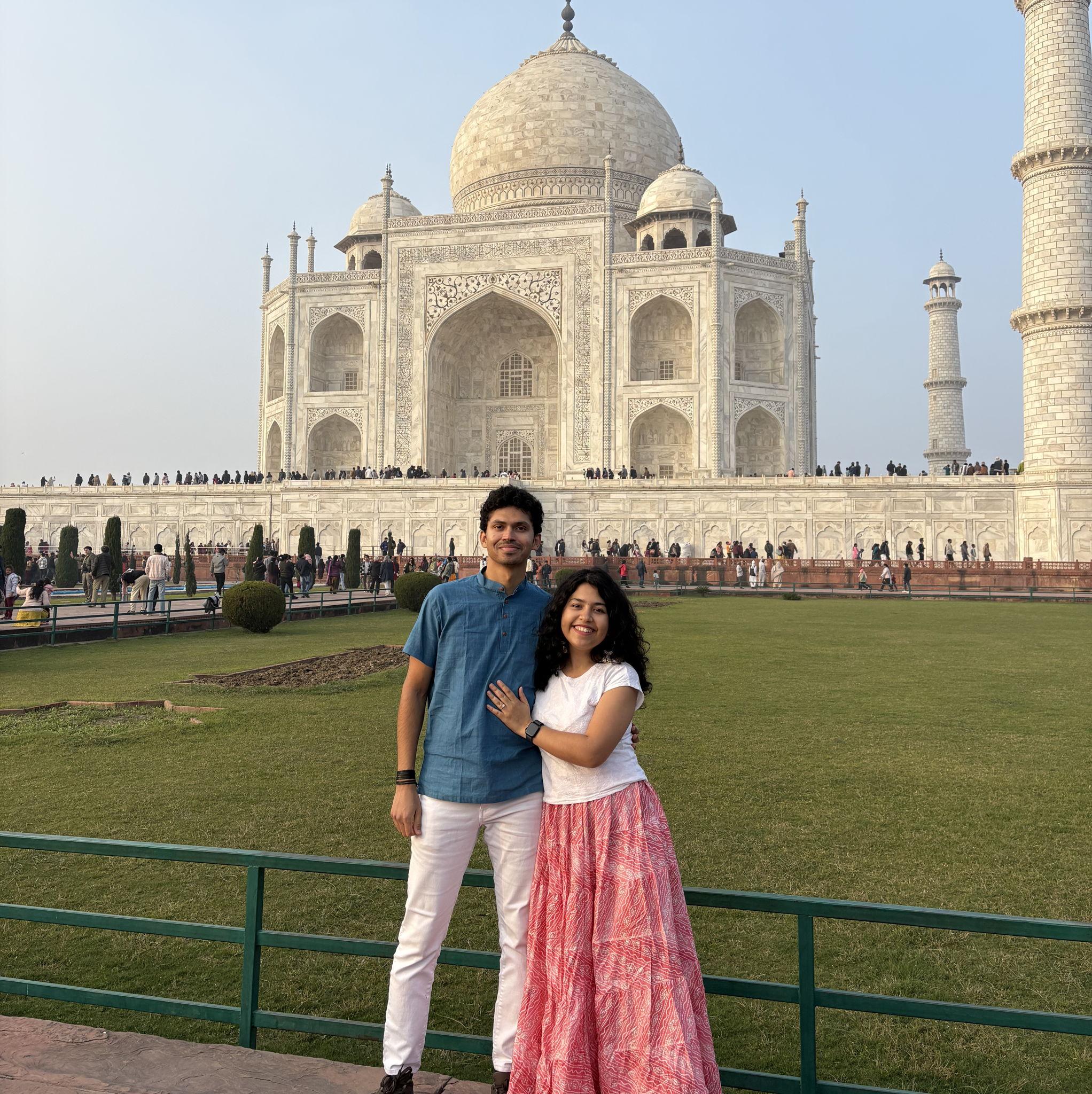 Our trip to the Taj earlier this year!