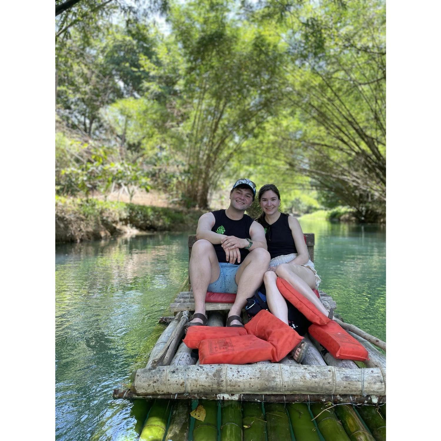 Rafting down the Martha Brae in Jamaica