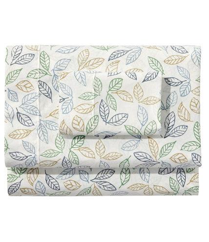 Tossed Leaves Percale Sheet Collection