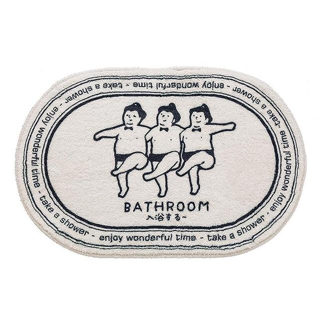 Funny Bath Mats Cute Cartoon Bath Rugs Soft Non Slip Bathroom Door Mat Floor Carpet Bedroom Durable Living Room Kitchen Doormat Area Rug Runner Rug (24”x16”)