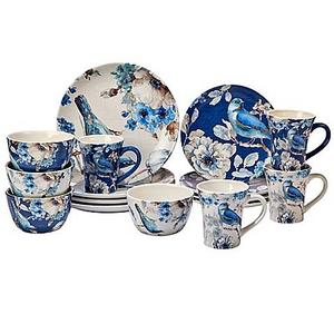 Certified International Indigold 16-Piece Dinnerware Set in Blue